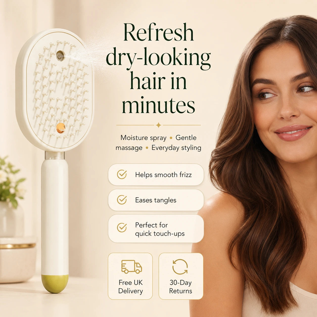 MistGlide™ Hydrating Detangler Brush