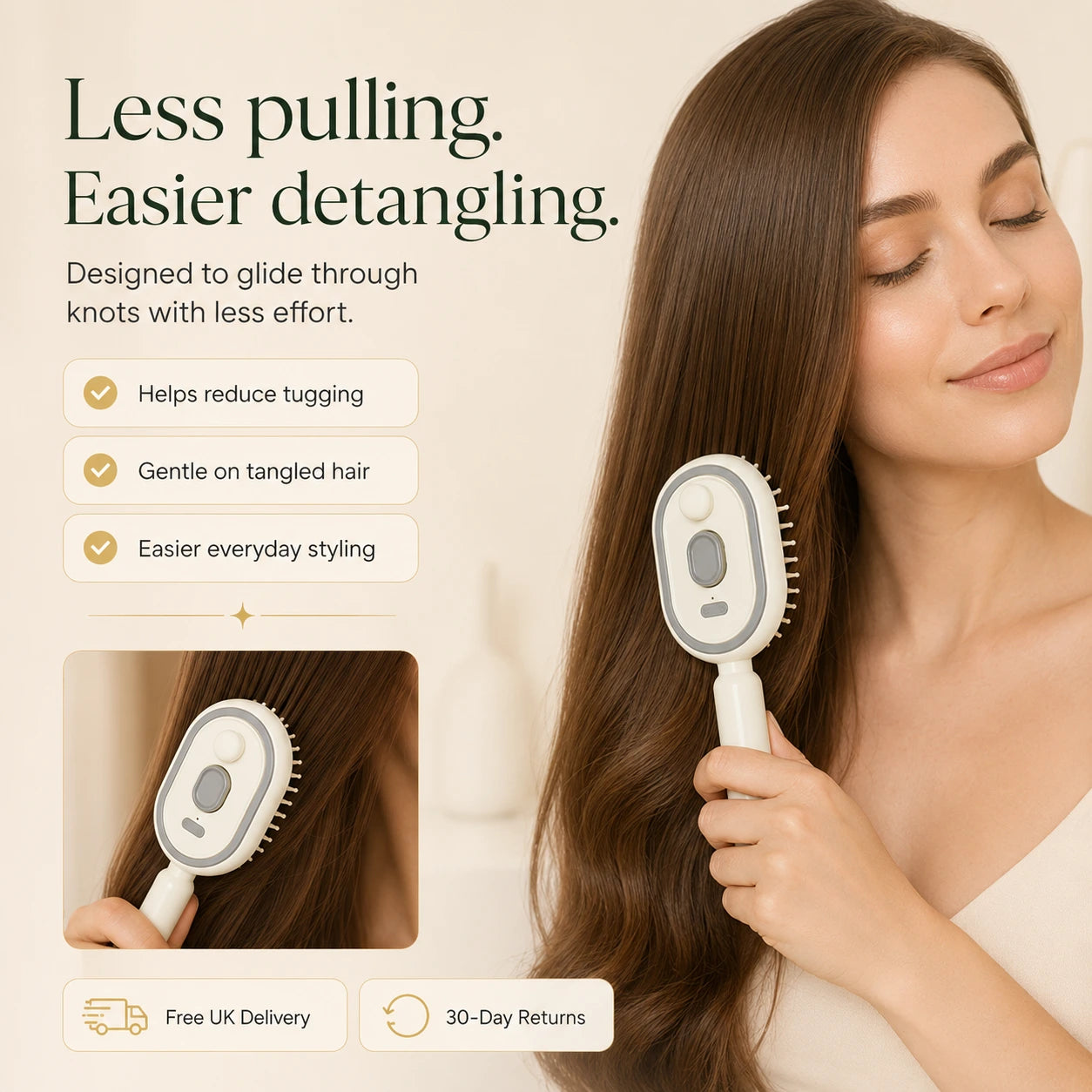 MistGlide™ Hydrating Detangler Brush