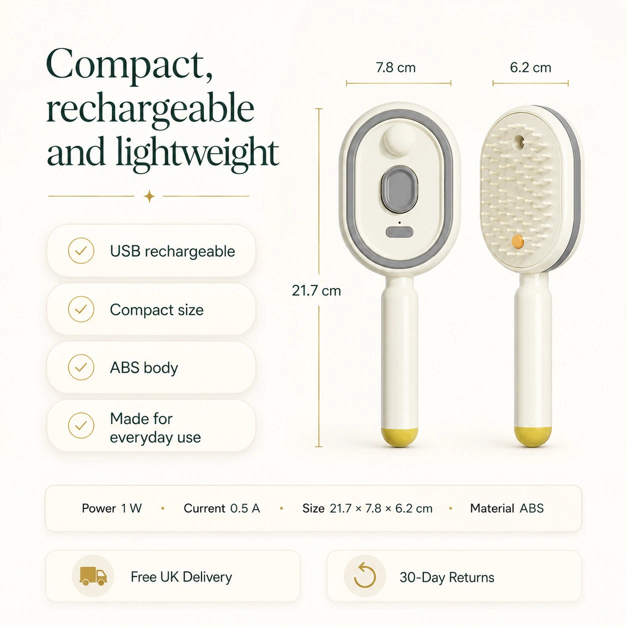 MistGlide™ Hydrating Detangler Brush
