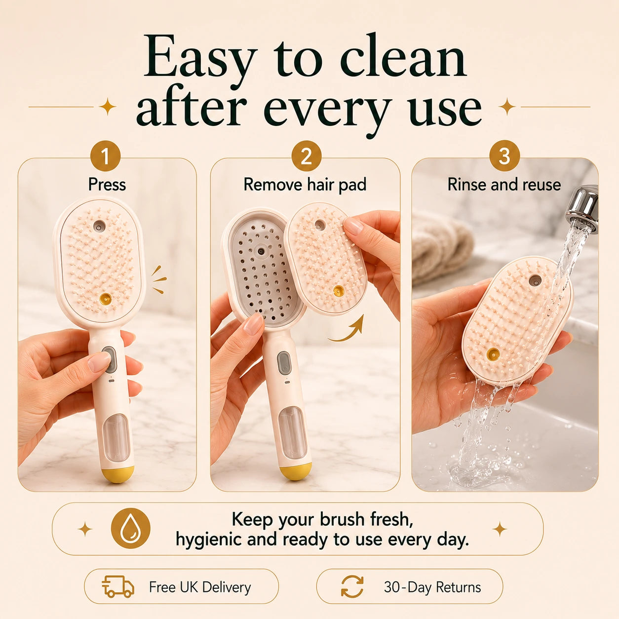 MistGlide™ Hydrating Detangler Brush